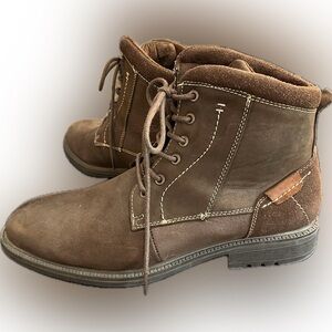 Men’s English Laundry Hawkins Plain Toe Leather Lace Up Boot, Brown, Size 10.5